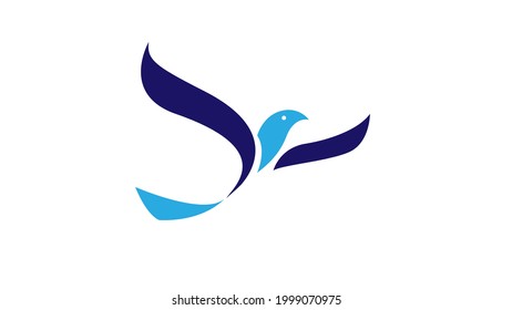 Fyling bird logo design template element