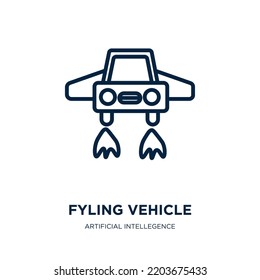 fyling vehicle icon from artificial intellegence and future technology collection. Thin linear fyling vehicle, aviation, simple outline icon isolated on white background. Line vector fyling vehicle 