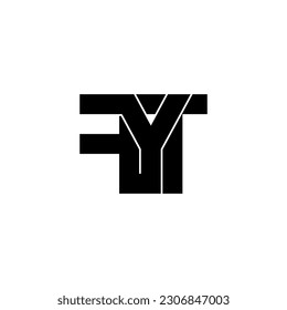 fyt typography letter monogram logo design