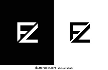 Plantilla de diseño de logotipo de carta FZ FL