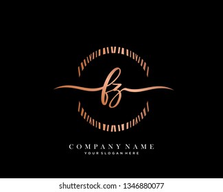 FZ handwriting initial  logo vector