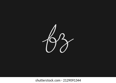 fz handwritten logo for identity. fz initial handwritten calligraphy, for monogram and logo. 