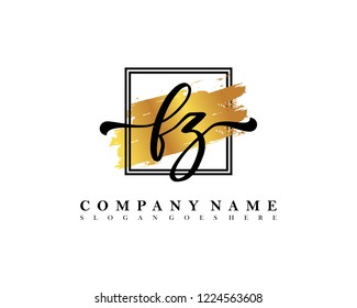 FZ Initial handwriting logo concept