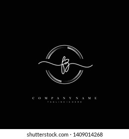FZ initial handwriting logo template vector