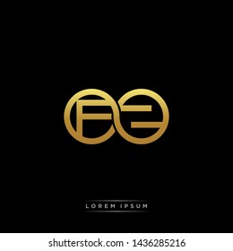 FZ initial letter linked circle capital monogram logo modern template