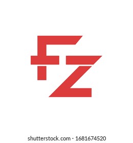 FZ initial letter logo template vector icon design