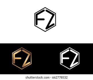 FZ initial letters linked with hexagon shape logo
