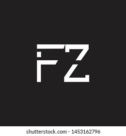 FZ intial logo Capital Letters black background