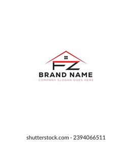  FZ letter creative real estate vector logo design . FZ creative initials letter logo concept.