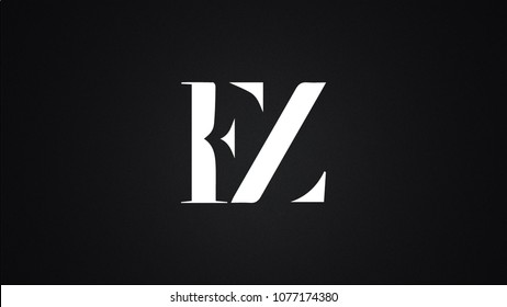 FZ Letter Logo Design Template Vector