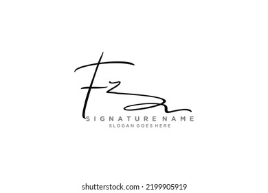 FZ Letter Signature Logo Template elegant design logo Sign Symbol template vector icon