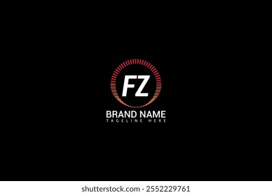 FZ logo letter design on luxury background. FZ logo monogram initials letter concept. ZF icon logo design. FZ elegant and Professional letter icon design on