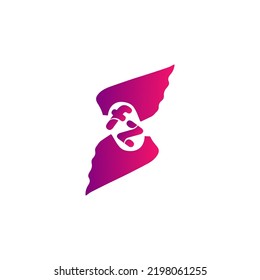 FZ Logo Lowercase Letter Initial Logo Design Template Vector Illustration for your company