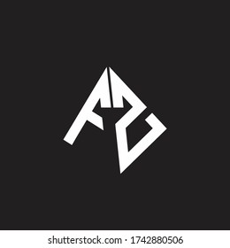 FZ Logo monogram with standout triangle shape ribbon design template