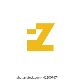 FZ Logo. Vector Graphic Branding Letter Element. White Background