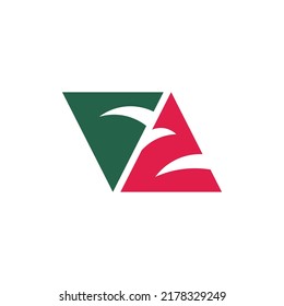 FZ monogram vector logo. Triangle based logo. Suitable for event, company, organization, brand, product, and business.