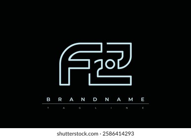 FZ Technology Letter Logo Template. This tech letter logo is a graphic mark that uses letters to represent a technology company.