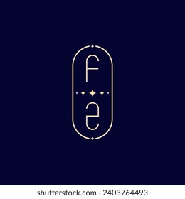 Monograma de la línea de boda FZ con diseño profesional de alta calidad que se imprimirá en cualquier medio impreso