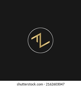 FZ, ZF, Logo-Design für abstrakte Anfangsbuchstaben