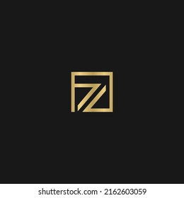 Fz Zf Abstract Initial Monogram Letter Stock Vector (Royalty Free ...