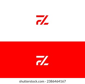 FZ, ZF, FL, LF letter logo design template elements. Modern abstract digital alphabet letter logo.
