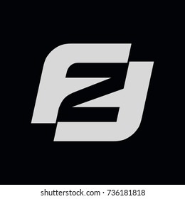 FZ or ZF or FZT logo initial letter design template vector