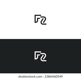 FZ, ZF letter logo design template elements. Modern abstract digital alphabet letter logo.