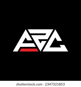 FZC triangle letter logo design with triangle shape. FZC triangle logo design monogram. FZC triangle vector logo template with red color. FZC triangular logo Simple, Elegant, and Luxurious design.