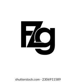 diseño del logotipo inicial de monograma con inscripción fzg