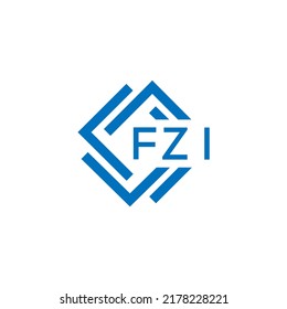 FZI letter logo design on white background. FZI creative  circle letter logo concept. FZI letter design.
