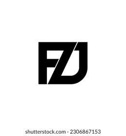fzj lettering initial monogram logo design