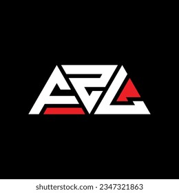 Diseño del logotipo de la letra triangular FZL con forma triangular. Monograma de diseño del logotipo del triángulo FZL. Plantilla de logotipo vectorial de triángulo FZL con color rojo. Logo triangular FZL Diseño sencillo, elegante y lujoso.