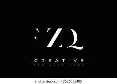 FZQ abstract letter logo design. This logo is designed by three abstract letters.