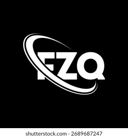 FZQ logo. FZQ letter. FZQ letter logo design. Initials FZQ logo linked with circle and uppercase monogram logo. FZQ-typography for technology, business and real estate brand.