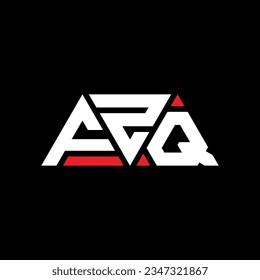 FZQ triangle letter logo design with triangle shape. FZQ triangle logo design monogram. FZQ triangle vector logo template with red color. FZQ triangular logo Simple, Elegant, and Luxurious design.