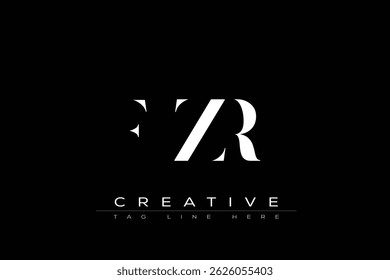 FZR abstract letter logo design. This logo is designed by three abstract letters.