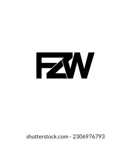 fzw-Buchstabendesign des Monogrammlogos