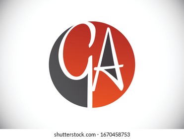 G A, GA Initial Letter Logo design vector template, Graphic Alphabet Symbol for Corporate Business Identity