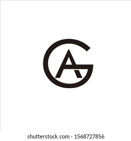 
G, A, LETTER LOGO VECTOR FOR BRANDS AND COMPANY NAME