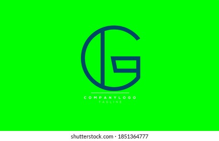 G abstract initials monogram letter text alphabet logo design