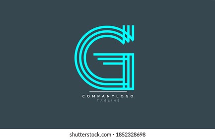 G abstract initials monogram letter text alphabet logo design