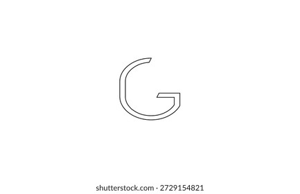 G ABSTRAKTER BUCHSTABE LOGO MONOGRAMM