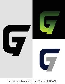 G abstract Letter shape Minimalist logo template