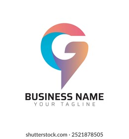  G abstract modern minimalist premium typography 3d colorful letter logo design template