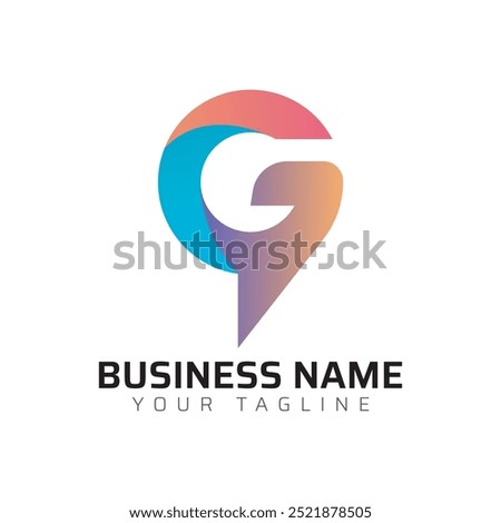  G abstract modern minimalist premium typography 3d colorful letter logo design template