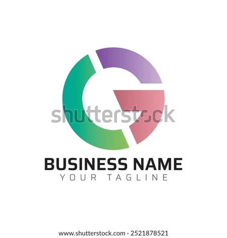  G abstract modern minimalist premium typography 3d colorful letter logo design template