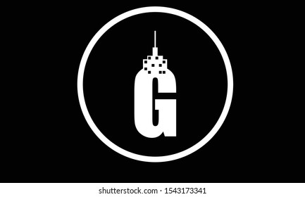 G abstract vector logo monogram template