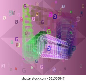 G Alphabet art background