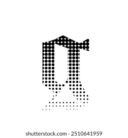 g alphabet halftone dotted effect logo icon vector illustration eps