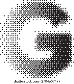 G-Alphabet Halbton gepunkteter Effekt Logo-Symbol, Vektorgrafik eps